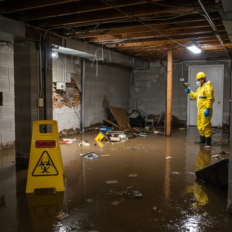 Flooded Basement Electrical Hazard in Painted Post, NY Property